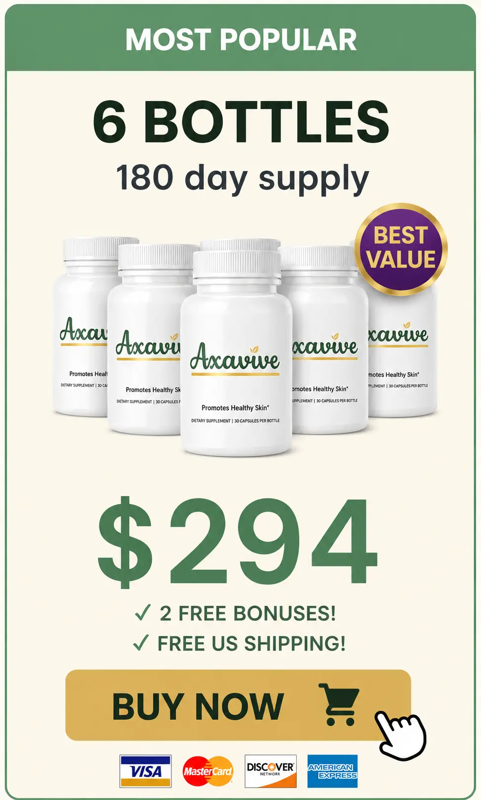 Axavive 6 bottles